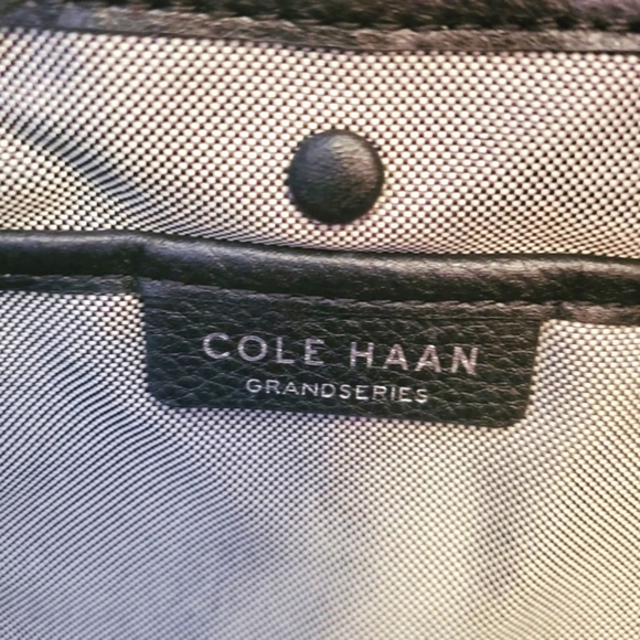 COLE HAAN Large Grandseries Black Neoprene Weekender Shoulder Bag/Tote/Duffle - Picture 14 of 15
